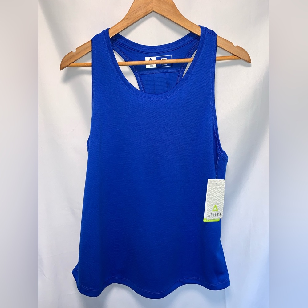 NWT Athlux Blue Performance Activewear Racerback Tank Top Size Medium